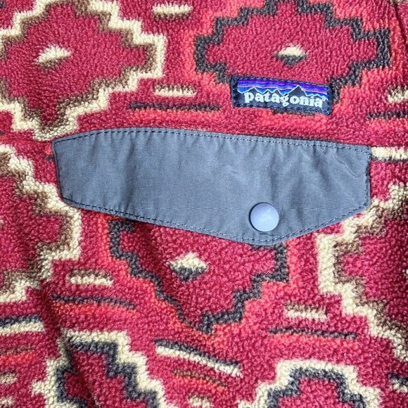Patagonia XS Synchilla Fleece Jacket Snap-T Red Fa - Picture 8 of 11